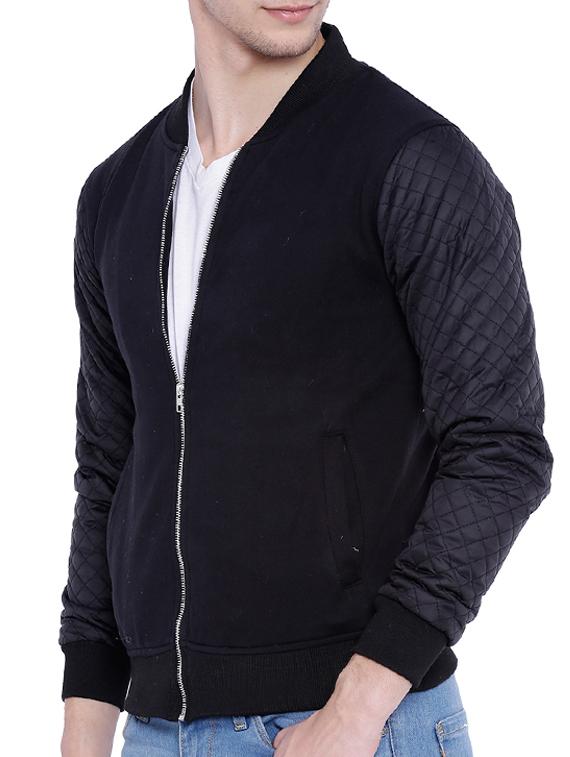 black cotton casual jacket - 12268733 - Zoom Image - 2