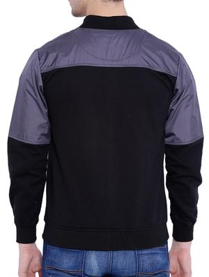 black color block casual jacket - 12268740 - Standard Image - 3