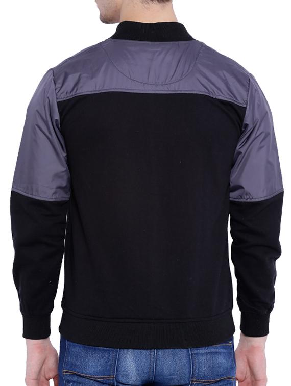 black color block casual jacket - 12268740 - Zoom Image - 3