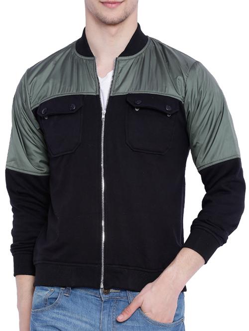 green cotton casual jacket - 12268741 - Standard Image - 1