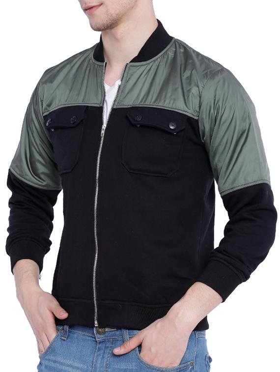 green cotton casual jacket - 12268741 - Zoom Image - 2
