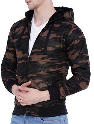 beige camouflage printed casual jacket - 12268753 - Standard Image - 2