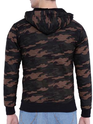 beige camouflage printed casual jacket - 12268753 - Standard Image - 3