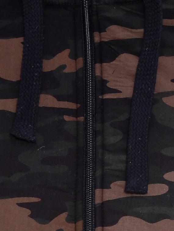 beige camouflage printed casual jacket - 12268753 - Zoom Image - 4