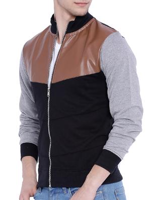 black cotton casual jacket - 12268754 - Standard Image - 2
