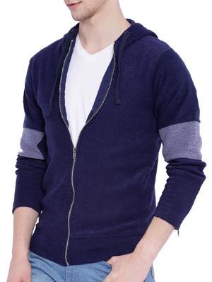 navy blue color block sweatshirt - 12268757 - Standard Image - 2