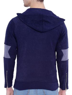 navy blue color block sweatshirt - 12268757 - Standard Image - 3