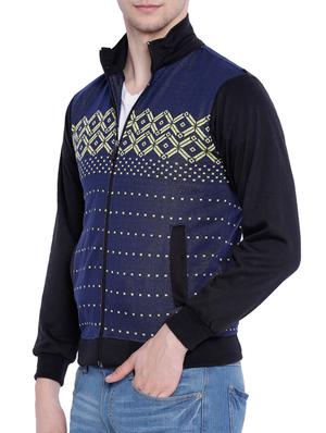 blue cotton casual jacket - 12268760 - Standard Image - 2