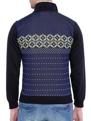 blue cotton casual jacket - 12268760 - Standard Image - 3