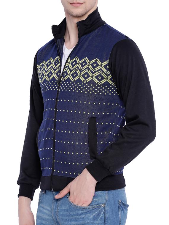 blue cotton casual jacket - 12268760 - Zoom Image - 2