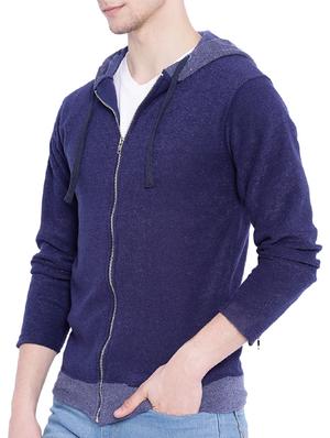 solid navy blue cotton sweatshirt - 12268761 - Standard Image - 2