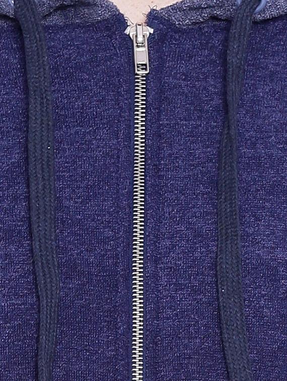 solid navy blue cotton sweatshirt - 12268761 - Zoom Image - 4