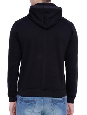 black colour block cotton sweatshirt - 12268763 - Standard Image - 3