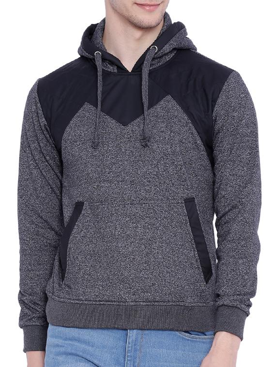 grey cotton colour block sweatshirt - 12268764 - Zoom Image - 1