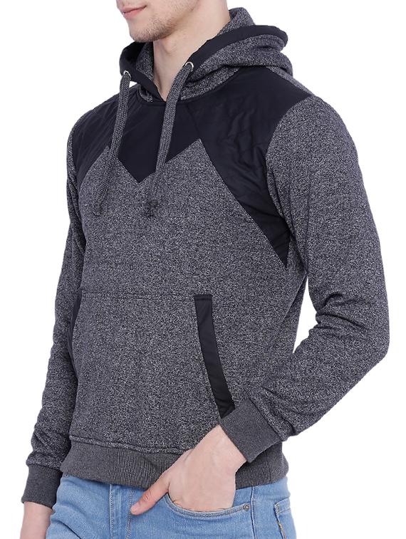 grey cotton colour block sweatshirt - 12268764 - Zoom Image - 2