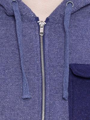 blue colour block cotton sweatshirt - 12268767 - Standard Image - 4