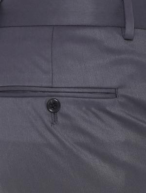 grey polyester flat front trousers formal - 12269059 - Standard Image - 4