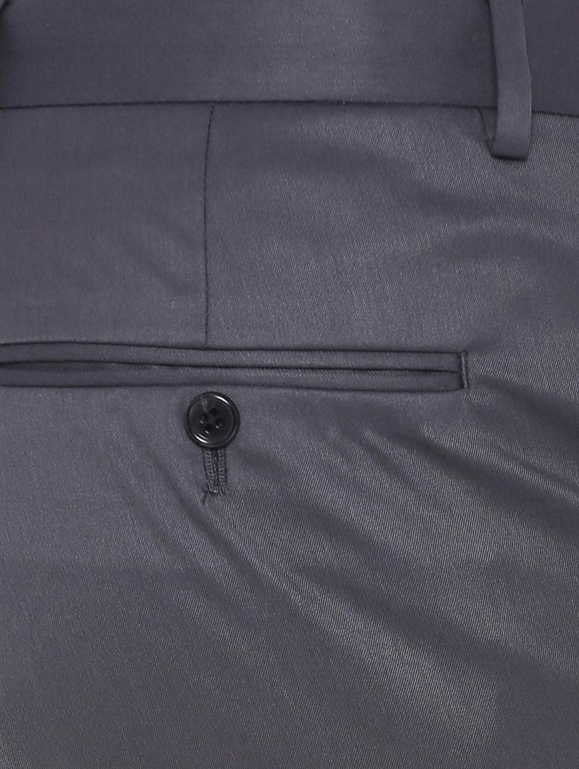 grey polyester flat front trousers formal - 12269059 - Zoom Image - 4