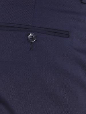 navy blue wool flat front trousers formal - 12269070 - Standard Image - 4