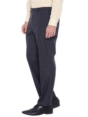 black polyester flat front trousers formal trouser - 12269072 - Standard Image - 2