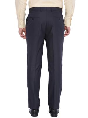 black polyester flat front trousers formal trouser - 12269072 - Standard Image - 3