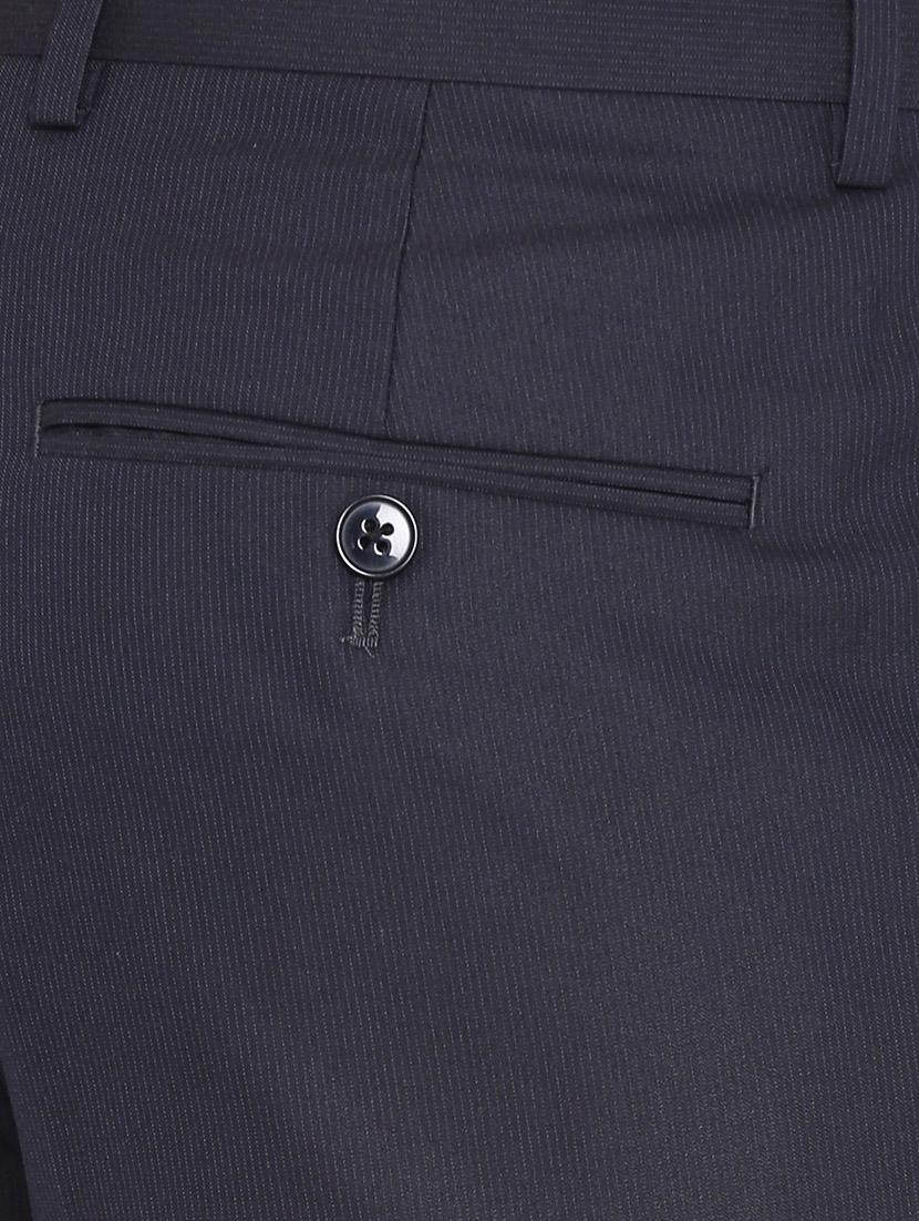 black polyester flat front trousers formal trouser - 12269072 - Zoom Image - 4