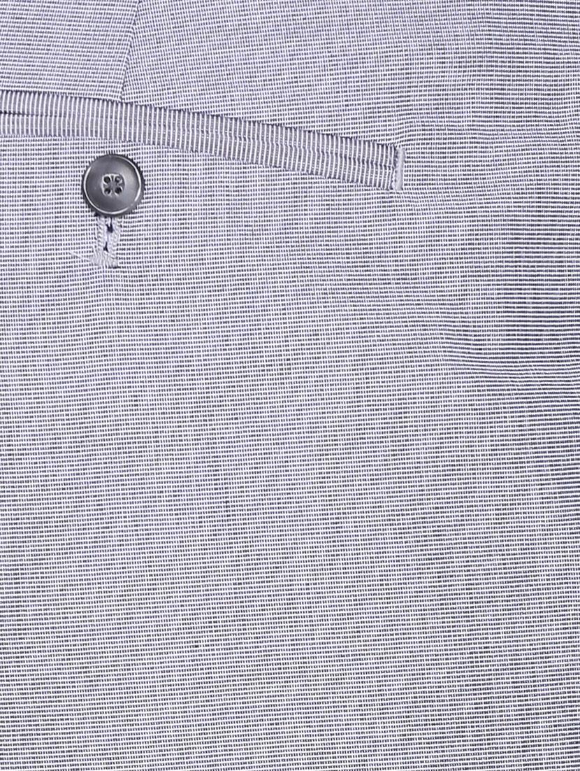 grey cotton flat front trousers formal - 12269081 - Zoom Image - 4