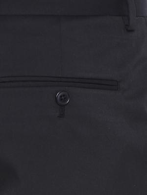 black polyester flat front trousers formal - 12269085 - Standard Image - 4