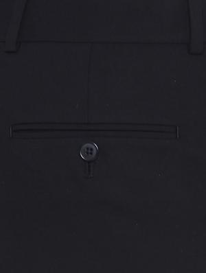 black polyester flat front trousers formal - 12269088 - Standard Image - 4