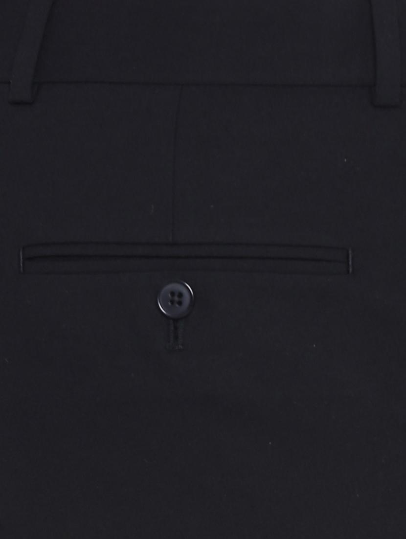 black polyester flat front trousers formal - 12269088 - Zoom Image - 4