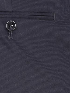 blue polyester flat front trousers formal trouser - 12269090 - Standard Image - 4