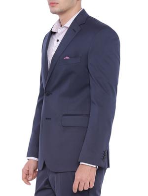 navy blue polyester formal blazer - 12269111 - Standard Image - 3
