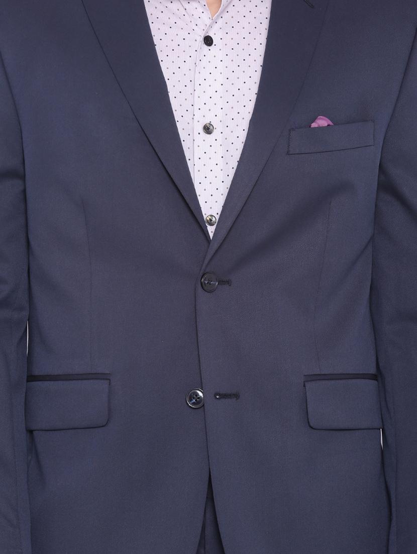 navy blue polyester formal blazer - 12269111 - Zoom Image - 5
