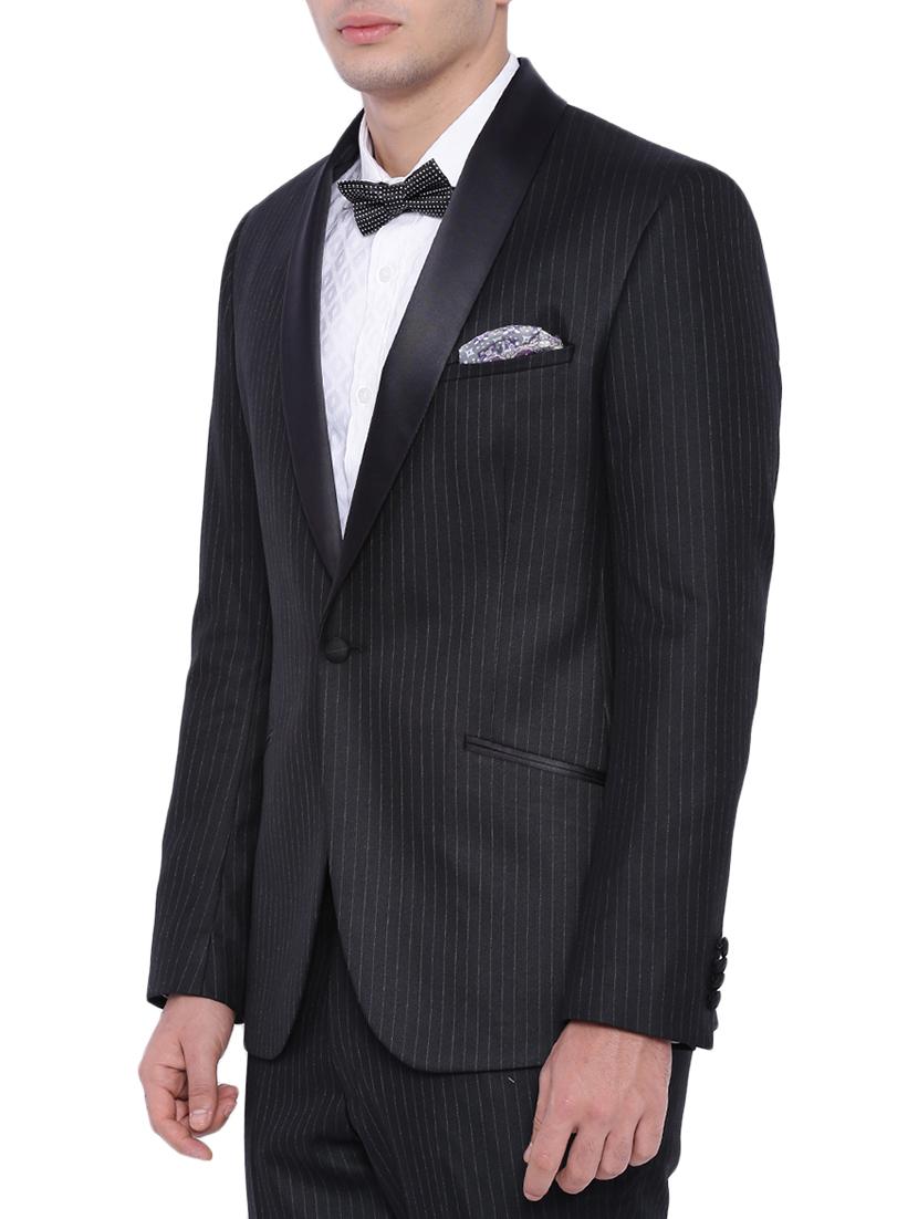 black polyester formal blazer - 12269122 - Zoom Image - 3