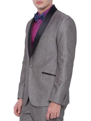 beige linen formal blazer - 12269123 - Standard Image - 3