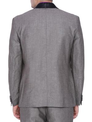 beige linen formal blazer - 12269123 - Standard Image - 4