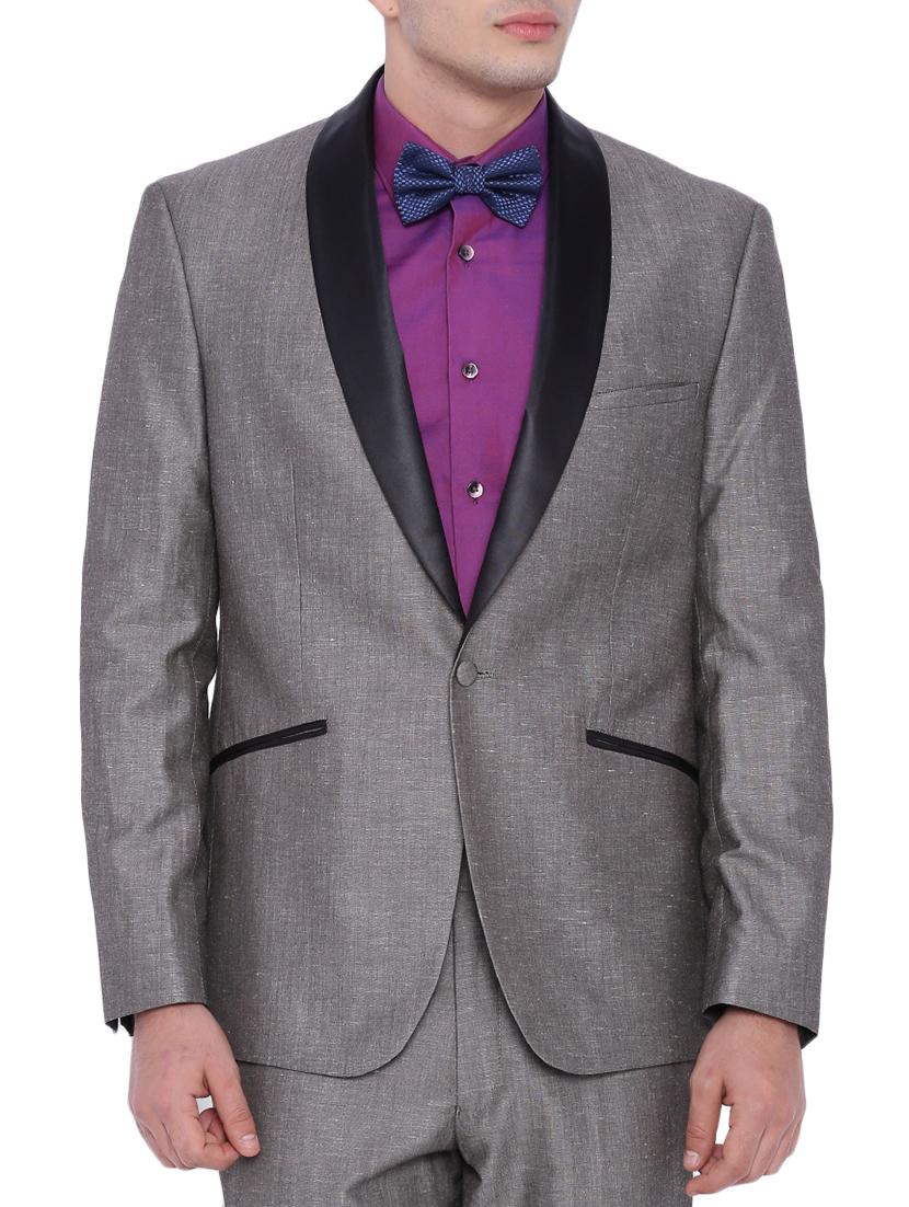beige linen formal blazer - 12269123 - Zoom Image - 2