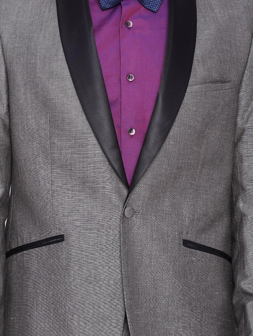 beige linen formal blazer - 12269123 - Zoom Image - 5