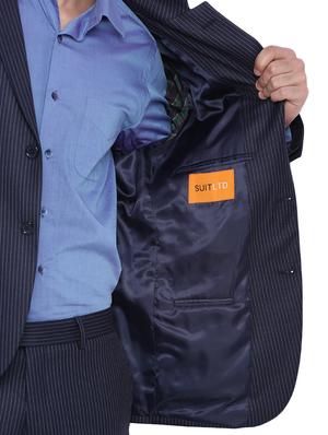 navy blue polyester suit - 12269134 - Standard Image - 6