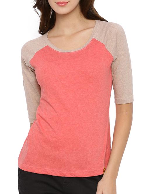 raglan sleeves round neck tee - 12269295 - Standard Image - 1