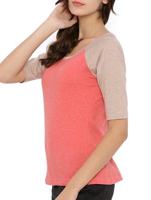 raglan sleeves round neck tee - 12269295 - Standard Image - 2