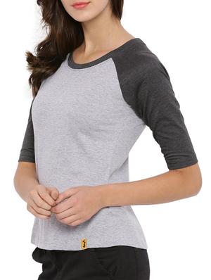 round neck raglan sleeved tee - 12269296 - Standard Image - 2
