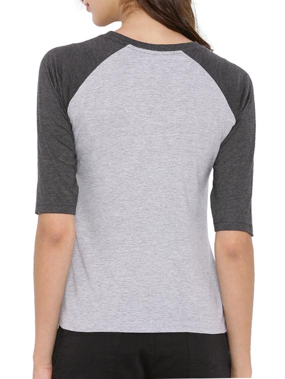 round neck raglan sleeved tee - 12269296 - Zoom Image - 3