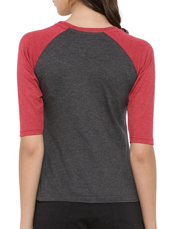 color block round neck tee - 12269299 - Zoom Image - 3