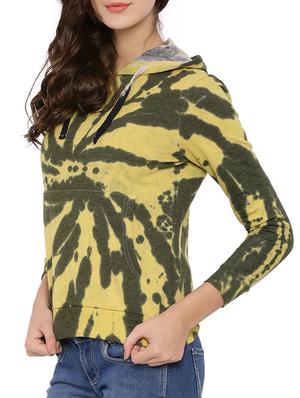 yellow tie-dye cotton sweatshirt - 12269351 - Standard Image - 2