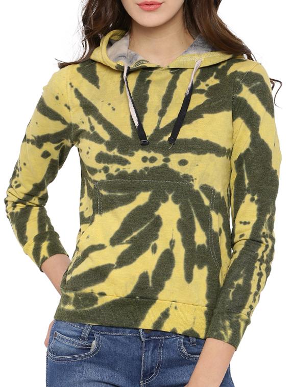 yellow tie-dye cotton sweatshirt - 12269351 - Zoom Image - 1