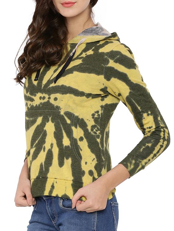 yellow tie-dye cotton sweatshirt - 12269351 - Zoom Image - 2