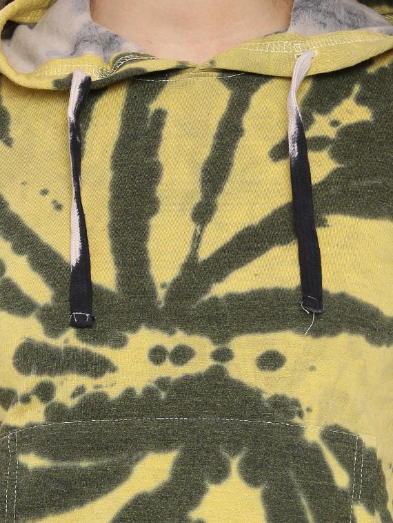 yellow tie-dye cotton sweatshirt - 12269351 - Zoom Image - 4
