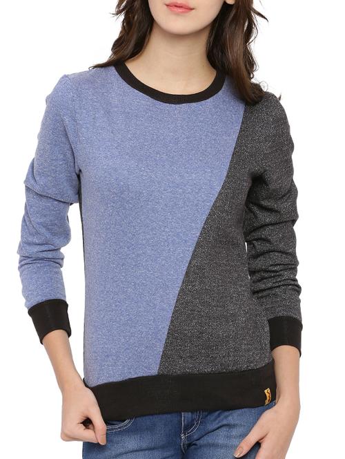 blue cotton regular sweatshirt - 12269352 - Standard Image - 1
