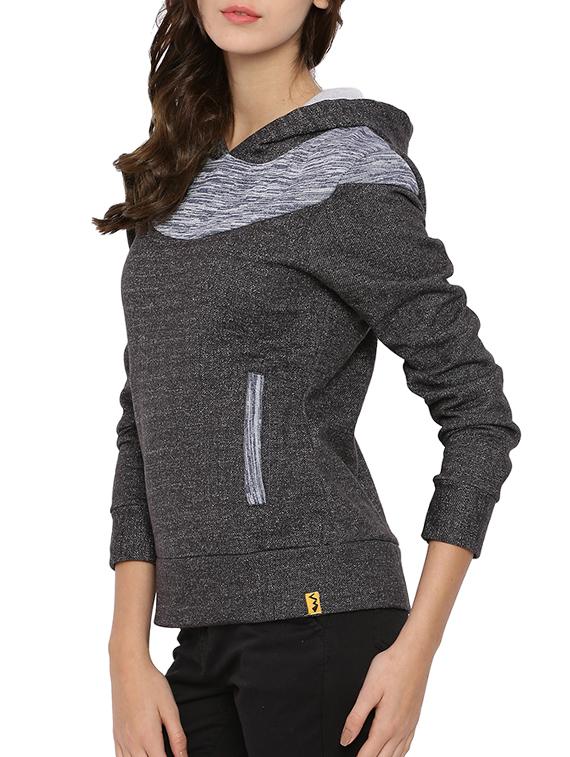 color block cotton sweatshirt - 12269354 - Zoom Image - 2
